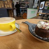 Carrot cake at Ladle & Leaf Cafe in Burnie
