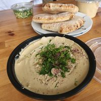 Delicious meal at Hummus Bardichev - ברדיצ'ב חומוס ואוכל - Carmel Center in Haifa