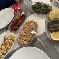 5 cold mezze starters   at Secret Garden Restaurant in Adalar
