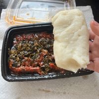 Spinach Stew with fufu  at The Village PVD in Providence