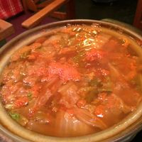 Very very plain tasted kimchi and pricey for a bowl of plain kimchi soup with nothing inside only fermented cabbages at Mominoki House in Tokyo