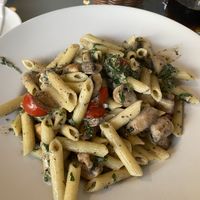 Creamy mushroom and truffle pastae  at Gems in Mellieha