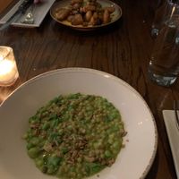 Potatoes and spring beans dish at Vedge in Philadelphia