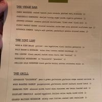 Menu at Vedge in Philadelphia