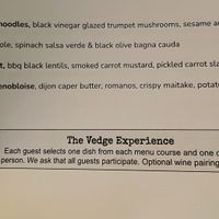 Main dishes. If you do the special pricing. You get to pick one from each section of the menu plus dessert. 4 courses!  at Vedge in Philadelphia