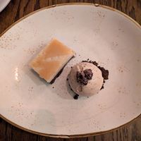 Caramel cheesecake & coffee cocoa ice cream at Vedge in Philadelphia
