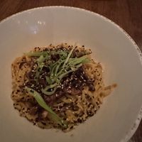 Spicy Dan Dan noodles with mushrooms   at Vedge in Philadelphia