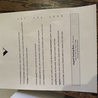 Menu  at Vedge in Philadelphia