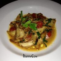 nedrodini mushrooms as ' fazzoletti ' with oven raosted cherry tomatoes and basil at Vedge in Philadelphia