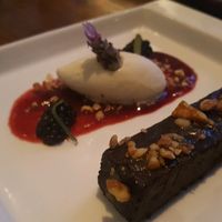 chocolate bar with lavender ice cream at Vedge in Philadelphia