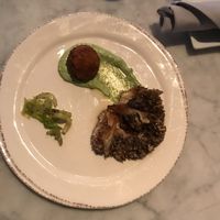 Mushroom with purée  at Vedge in Philadelphia