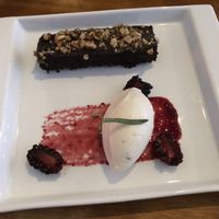 Chocolate bar with lavender ice cream at Vedge in Philadelphia