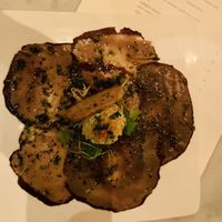 Mushroom carpaccio  at Vedge in Philadelphia