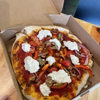 BYO Pizza with Cashew Ricotta, Veggies, & Vegan Sausage   at Plant Craft Kitchen in St Louis