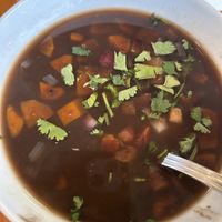 Black bean soup  at Plant Craft Kitchen in St Louis