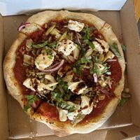 Seitan pizza   at Plant Craft Kitchen in St Louis