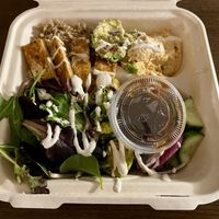 Mediterranean Quinoa Hummus Bowl with Tofu.  at Plant Craft Kitchen in St Louis