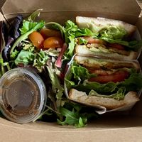 Sandwich and Salad.  at Plant Craft Kitchen in St Louis