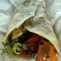 Roasted vegetable, gluten free wrap  at Plant Craft Kitchen in St Louis