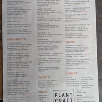Menu at Plant Craft Kitchen in St Louis