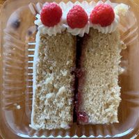 vanilla raspberry cake!  at Plant Craft Kitchen in St Louis