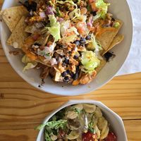 Nachos and truffle Mac and cheese at Plant Craft Kitchen in St Louis