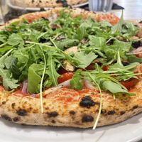 Vegana pizza   at La Lanterna in Lanzarote