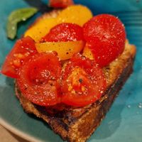 Bruschetta with cherry tomatoes   at La Lanterna in Lanzarote