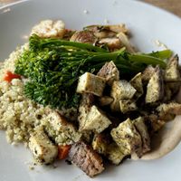 Tofu Bowl - basil tofu, cauliflower, quinoa, green veggies  at The Hard Bean Brunch Co in Port Moody