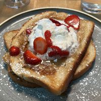 Strawberry French Toast  at The Hard Bean Brunch Co in Port Moody