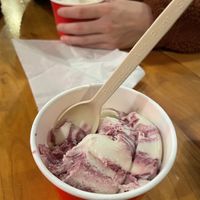 Oat milk blueberry pancake vegan ice cream  at Purity Ice Cream in Ithaca