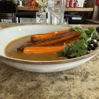 Carrots and curry with black rice   at Fitz on 4th in Philadelphia