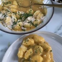 Creamy gnocchi and cheesee  at Fitz on 4th in Philadelphia