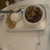 Sour cherry crisp  at Fitz on 4th in Philadelphia