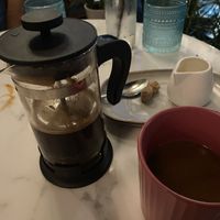 French press coffee  at Fitz on 4th in Philadelphia