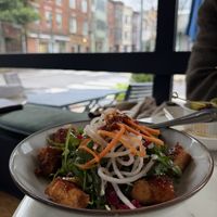 Crispy tofu salad  at Fitz on 4th in Philadelphia