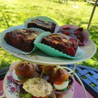 In rose papier vegan at Timboektoe Theetuin in Coevorden