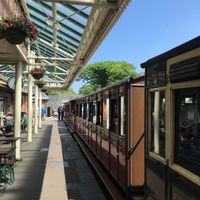 On the platform  at Talyllyn Railway in Tywyn