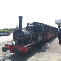 Train departing  at Talyllyn Railway in Tywyn