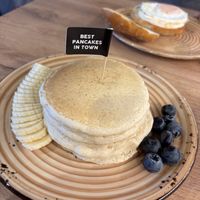 Vegan pancake, no maple syrup included in price  at The Golden Stack in Cordoba