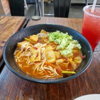 Tom yum rahmen at Pearl Kitchen 珍珠素厨 in Penang