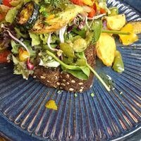 Grilled vegetables sourdough bread at Koffiebar Knisper in Venray
