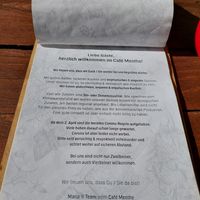 Speisekarte at Café Menthe in Frankfurt