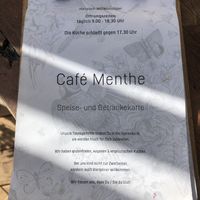 Speisen und Getränke Karte  at Café Menthe in Frankfurt