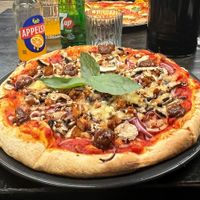   at Black Crust Pizzeria in Vik