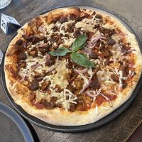   at Black Crust Pizzeria in Vik