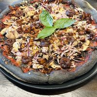   at Black Crust Pizzeria in Vik