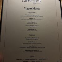 November 2025 Menu  at Carversteak in Las Vegas