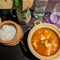 Plum tofu, asked for rice to go with at Shamballa Vegetarian Bistro HoiAn in Hoi An