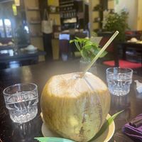 Fresh coconut   at Shamballa Vegetarian Bistro HoiAn in Hoi An